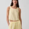 Pamuklu Gazlı Bez Racer Şekilli Tank Top
