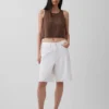Pamuklu Gazlı Bez Racer Şekilli Tank Top