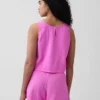 Pamuklu Gazlı Bez Racer Şekilli Tank Top