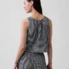 Pamuklu Gazlı Bez Racer Şekilli Tank Top