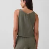 Pamuklu Gazlı Bez Racer Şekilli Tank Top