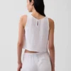 Pamuklu Gazlı Bez Racer Şekilli Tank Top