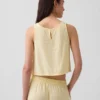 Pamuklu Gazlı Bez Racer Şekilli Tank Top