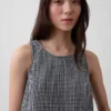 Pamuklu Gazlı Bez Racer Şekilli Tank Top