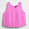 Pamuklu Gazlı Bez Racer Şekilli Tank Top