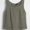 Pamuklu Gazlı Bez Racer Şekilli Tank Top