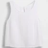 Pamuklu Gazlı Bez Racer Şekilli Tank Top