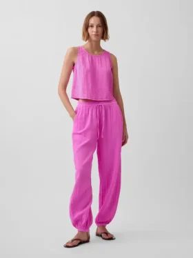 Pamuklu Gazlı Kolay Jogger Pantolon
