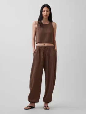 Pamuklu Gazlı Kolay Jogger Pantolon