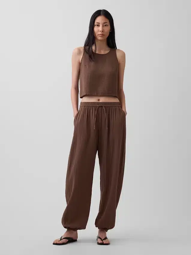 Pamuklu Gazlı Kolay Jogger Pantolon