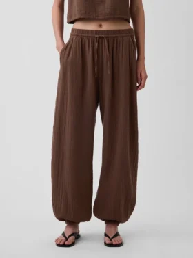 Pamuklu Gazlı Kolay Jogger Pantolon