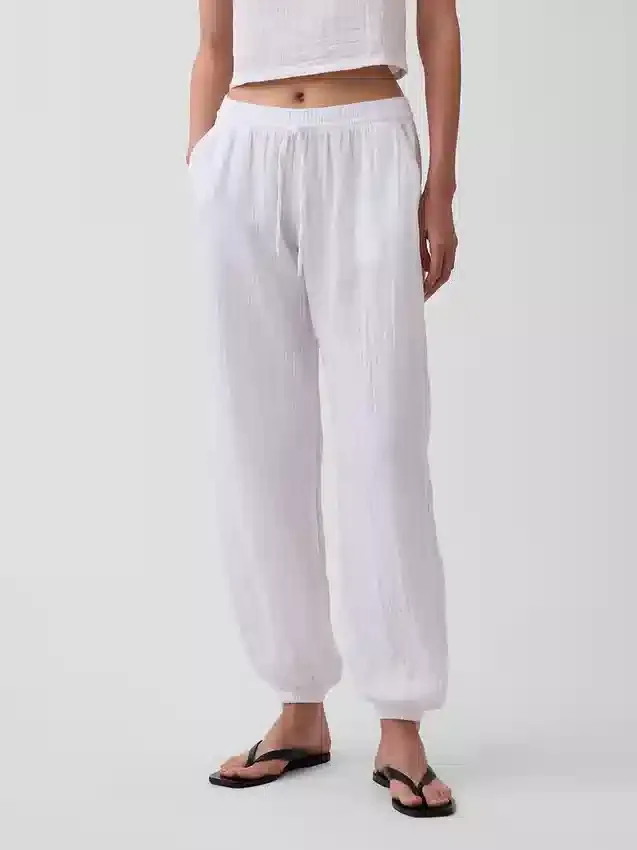 Pamuklu Gazlı Kolay Jogger Pantolon