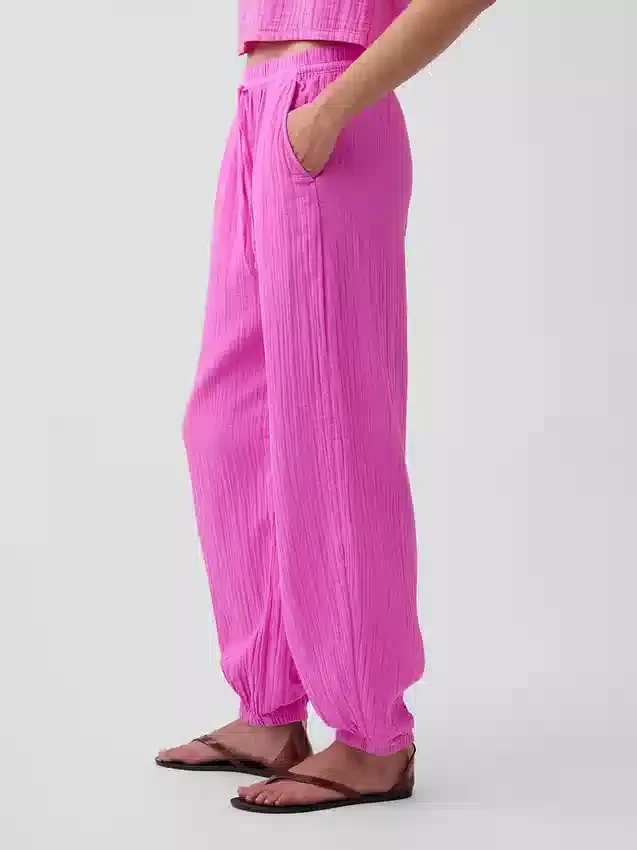 Pamuklu Gazlı Kolay Jogger Pantolon