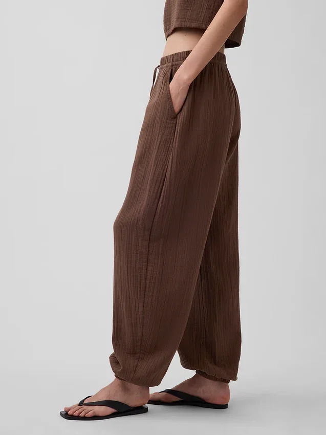 Pamuklu Gazlı Kolay Jogger Pantolon