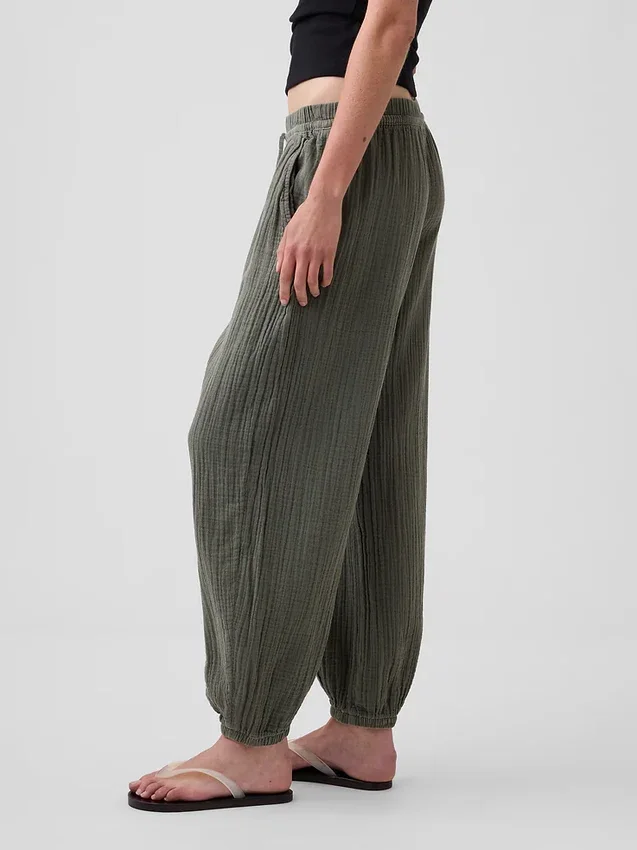 Pamuklu Gazlı Kolay Jogger Pantolon