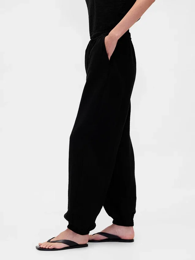 Pamuklu Gazlı Kolay Jogger Pantolon