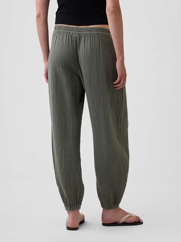 Pamuklu Gazlı Kolay Jogger Pantolon