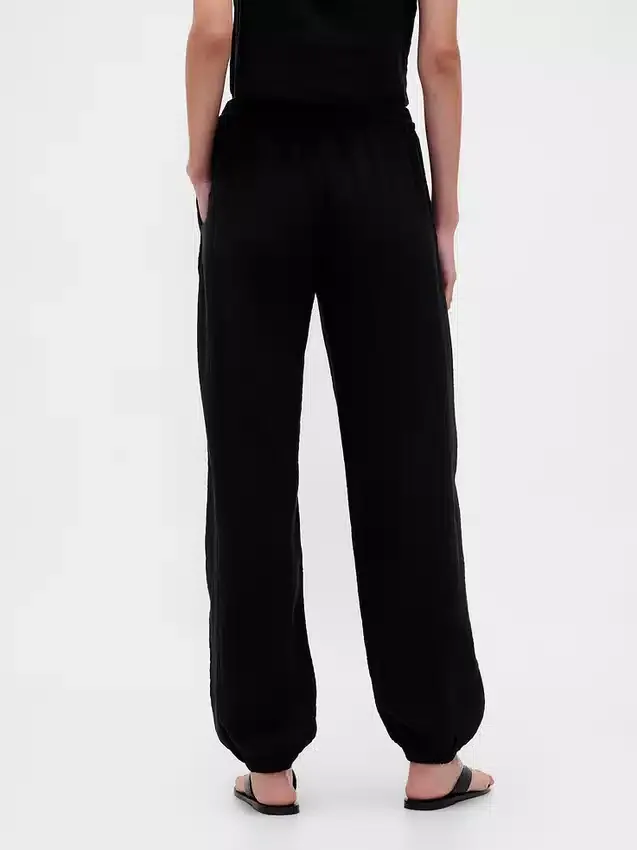 Pamuklu Gazlı Kolay Jogger Pantolon