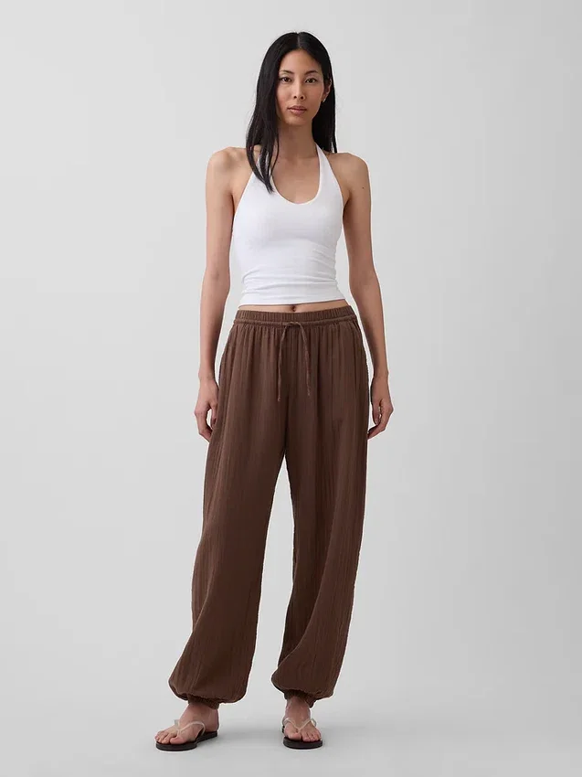 Pamuklu Gazlı Kolay Jogger Pantolon