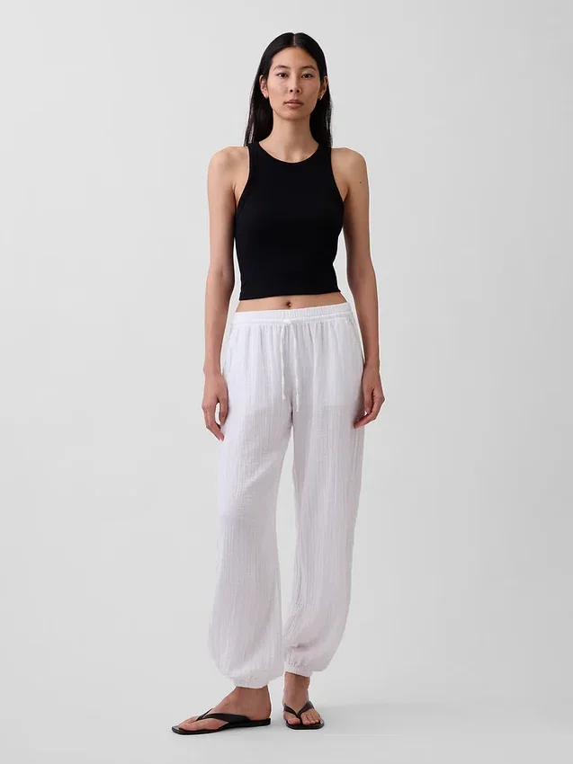 Pamuklu Gazlı Kolay Jogger Pantolon