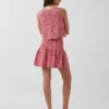 Pamuklu Gazlı Smocked Bel Mini Etek-Şort
