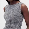 Pamuklu Gazlı Smocked Bel Peplum Üst