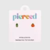 Pierced Co Bezelye Kabuğu / Domates Vidalı Küpeler