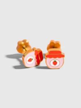 Pierced Co Çilek Reçeli Vidalı Küpeler