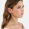 Pierced Co Kalp İkili Vidalı Küpeler