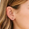 Pierced Co Minik Klasik Çiçek Vidalı Küpeler