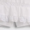Pintuck Dantel Süslemeli Rahat Mini Etek-Şort