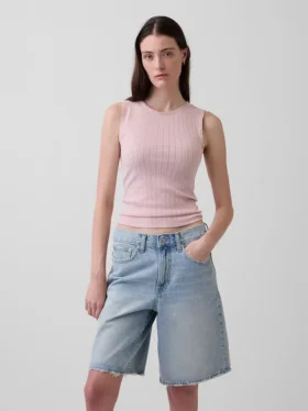 Pointelle Şeffaf Tank Top