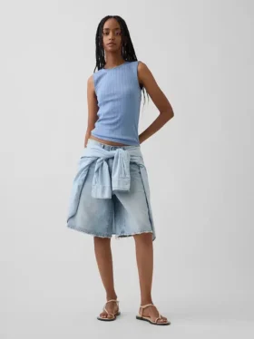 Pointelle Şeffaf Tank Top