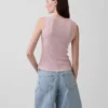 Pointelle Şeffaf Tank Top