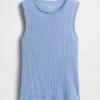 Pointelle Şeffaf Tank Top