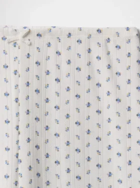 Pointelle Kısa Pijama Pantolonu
