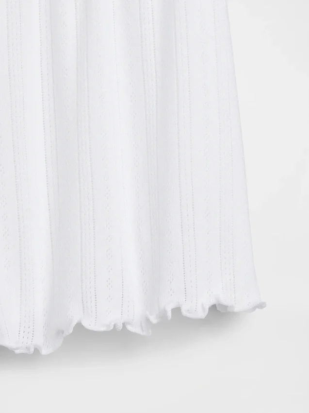 Pointelle Marul Kenarlı Pijama Şortları