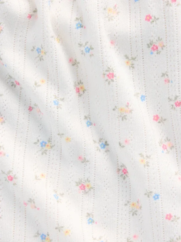 Pointelle Marul Kenarlı Pijama Şortları