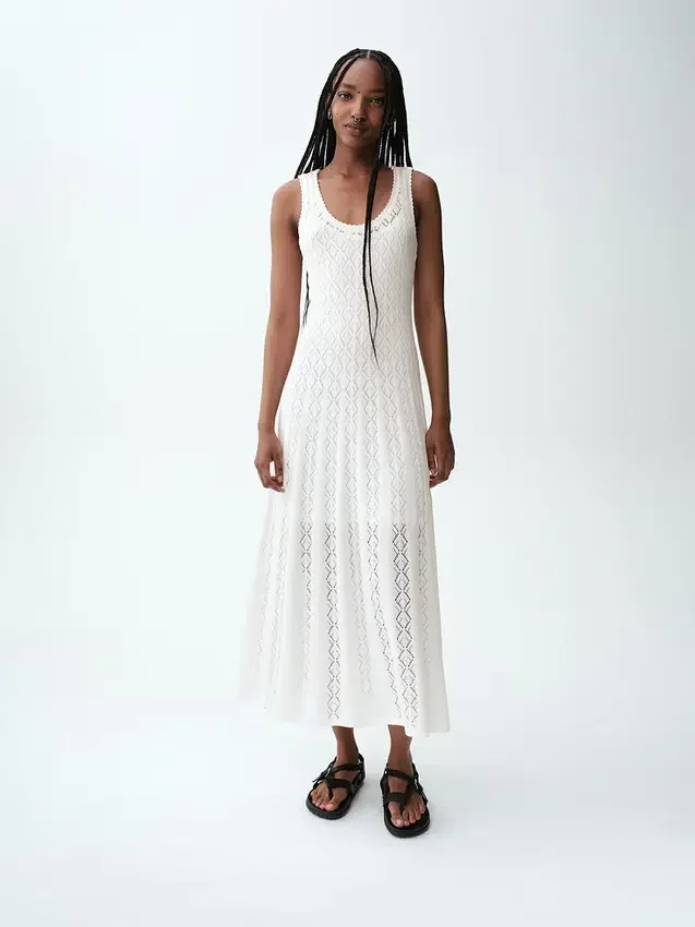 Pointelle Maxi Elbise
