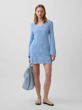 Pointelle Mini Kazak Elbise