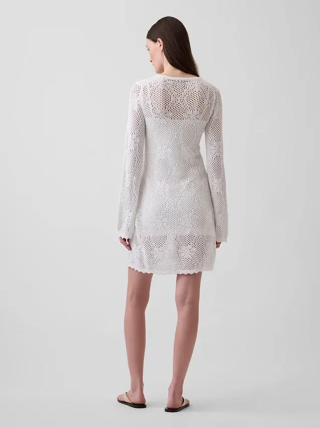 Pointelle Mini Kazak Elbise