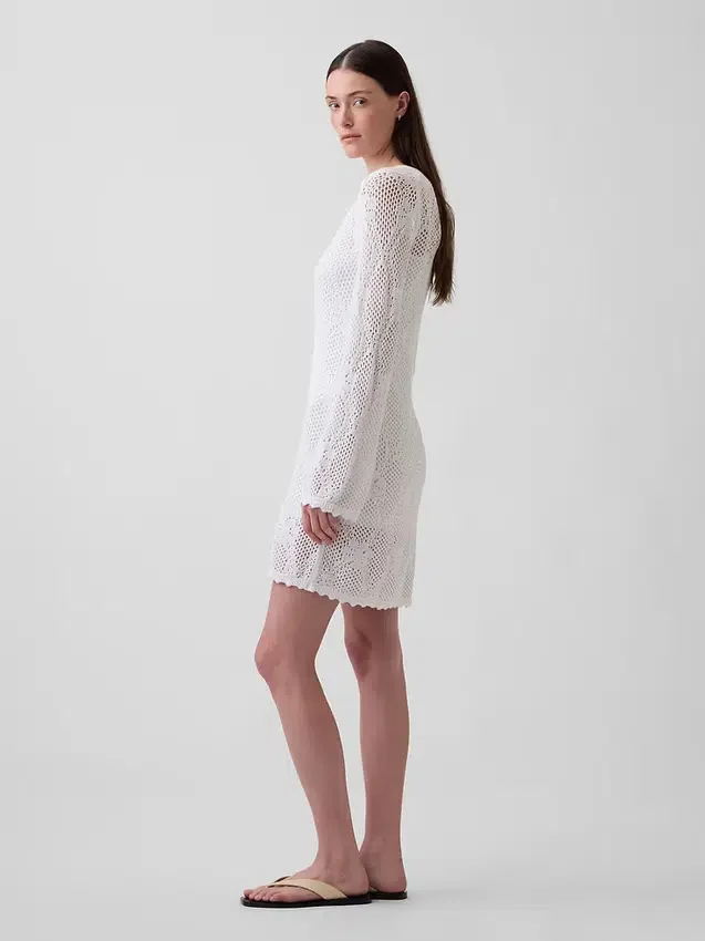 Pointelle Mini Kazak Elbise