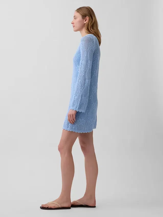 Pointelle Mini Kazak Elbise