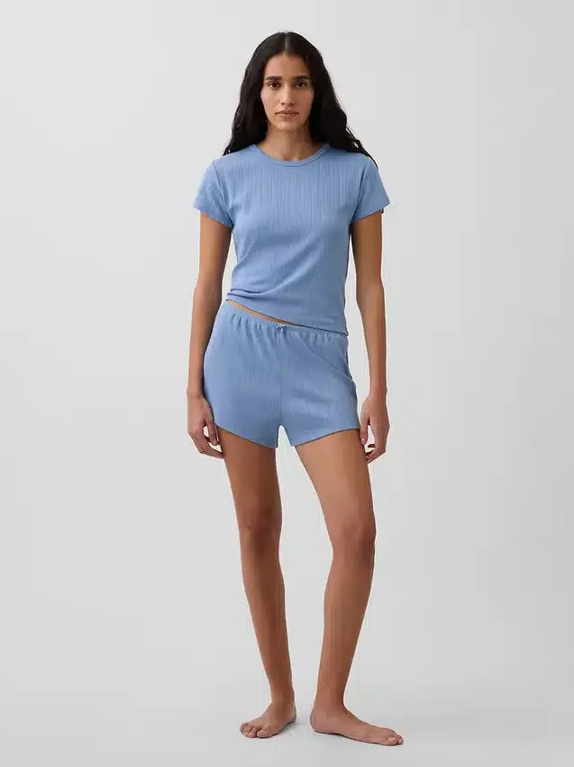 Pointelle Pijama Şortu