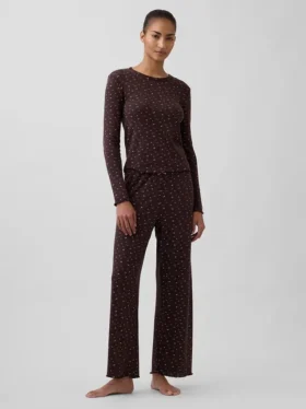 Pointelle Pijama Üst Giyim