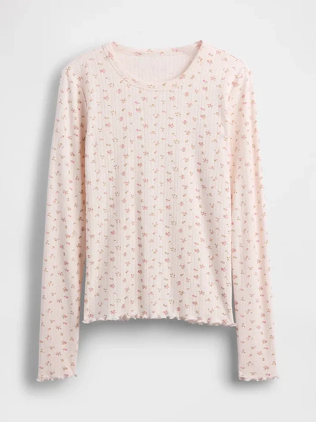 Pointelle Pijama Üst Giyim