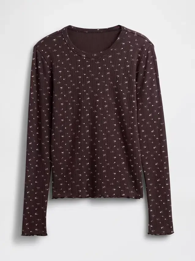 Pointelle Pijama Üst Giyim