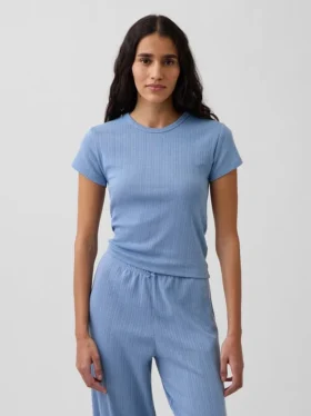 Pointelle Pijama Tişörtü