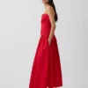 Poplin Düşük Bel Maxi Elbise