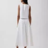 Poplin Düşük Bel Maxi Etek